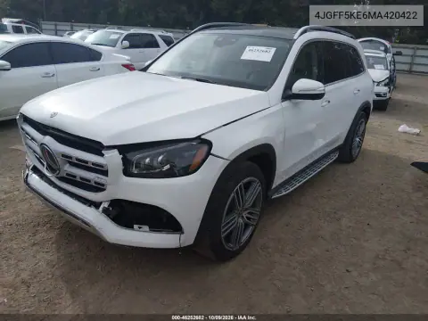 2021 Mercedes-Benz Gls 450 4Matic VIN 4JGFF5KE6MA420422 фото 3