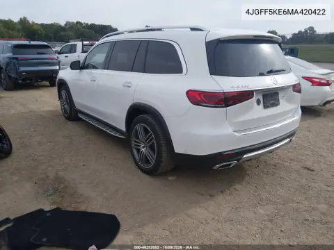 2021 Mercedes-Benz Gls 450 4Matic VIN 4JGFF5KE6MA420422 фото 4