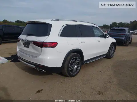 2021 Mercedes-Benz Gls 450 4Matic VIN 4JGFF5KE6MA420422 фото 5