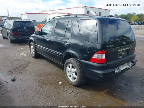 2004 Mercedes-Benz Ml 500 4Matic VIN 4JGAB75E14A502278 фото 4