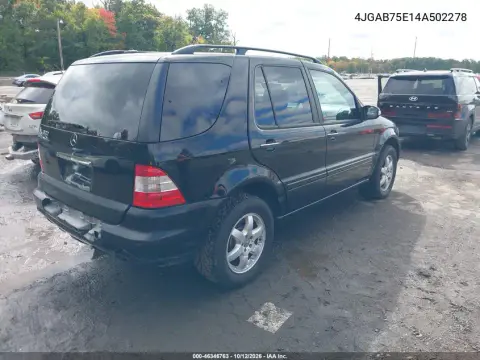 2004 Mercedes-Benz Ml 500 4Matic VIN 4JGAB75E14A502278 фото 5