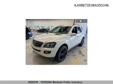 4JGBB72E08A353246 — 2008 Mercedes M-Klasse, Град, фото до ремонта