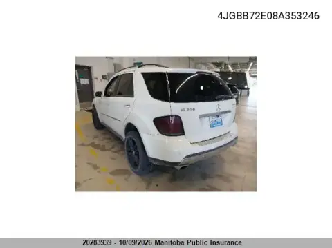 2008 Mercedes Benz Ml550 VIN 4JGBB72E08A353246 фото 2