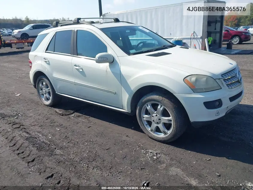 2008 Mercedes-Benz Ml 350 VIN 4JGBB86E48A365576 фото 2