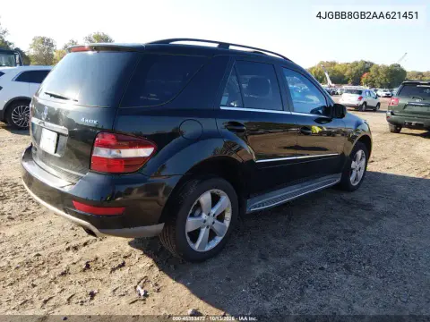 2010 Mercedes-Benz Ml 350 4Matic VIN 4JGBB8GB2AA621451 фото 5