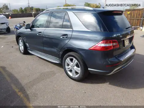 4JGDA5HB7CA034934 — 2012 Mercedes M-Klasse, фото 4 с аукциона IAAI, Передняя часть