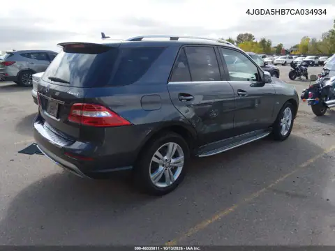 4JGDA5HB7CA034934 — 2012 Mercedes M-Klasse, фото 5 с аукциона IAAI, Передняя часть