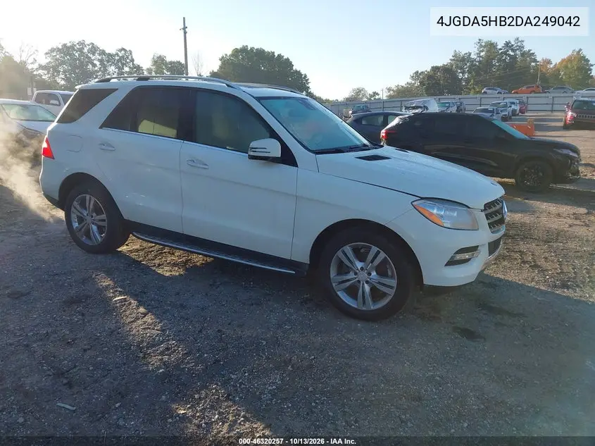 2013 Mercedes-Benz Ml 350 4Matic VIN 4JGDA5HB2DA249042 фото 2