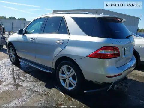 4JGDA5HB3FA507569 — 2015 Mercedes M-Klasse, фото 4 с аукциона IAAI, Задняя часть