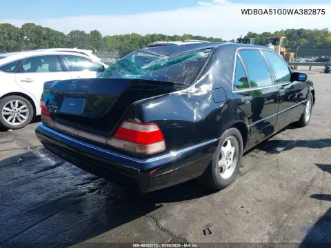 1998 Mercedes-Benz S 500 VIN WDBGA51G0WA382875 фото 5