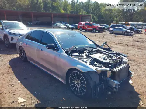 W1K6G7GB6MA043740 — 2021 Mercedes S-Klasse, Возвращение во владение, фото до ремонта