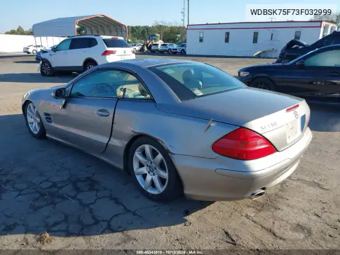 2003 Mercedes-Benz Sl 500 VIN WDBSK75F73F032999 фото 3