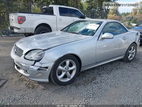 2001 Mercedes-Benz Slk 320 VIN WDBKK65F01F209691 фото 3