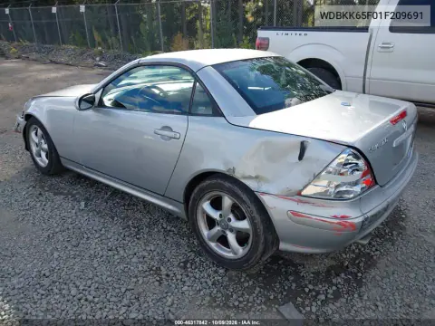 2001 Mercedes-Benz Slk 320 VIN WDBKK65F01F209691 фото 4