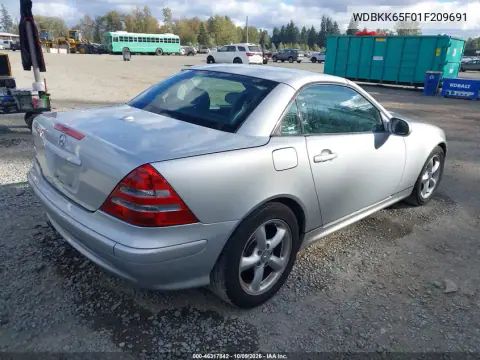 2001 Mercedes-Benz Slk 320 VIN WDBKK65F01F209691 фото 5