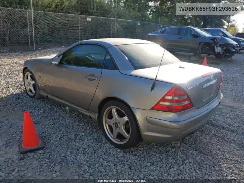 2003 Mercedes-Benz Slk 320 VIN WDBKK65F93F293626 фото 4