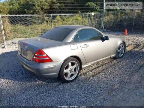 2003 Mercedes-Benz Slk 320 VIN WDBKK65F93F293626 фото 5