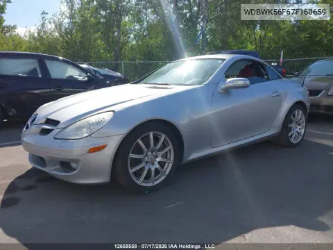 2007 Mercedes-Benz Slk 350 VIN WDBWK56F67F160659 фото 2