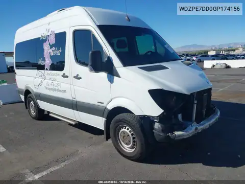 WDZPE7DD0GP174156 — 2016 Mercedes Sprinter, Передняя часть, фото до ремонта