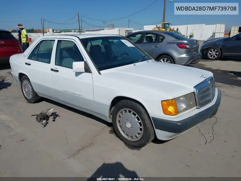 1991 Mercedes-Benz 190 E 2.3 VIN WDBDA28D7MF739708 фото 1