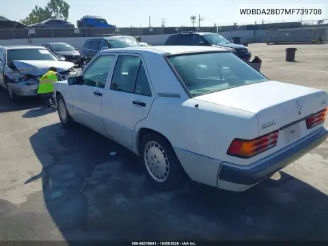 1991 Mercedes-Benz 190 E 2.3 VIN WDBDA28D7MF739708 фото 3