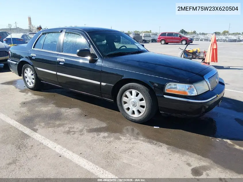 2MEFM75W23X620504 — 2003 Mercury Grand Marquis, фото 2 с аукциона IAAI, Задняя часть