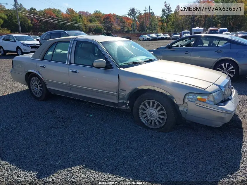 2010 Mercury Grand Marquis Ls (Fleet Only) VIN 2MEBM7FV7AX636571 фото 2