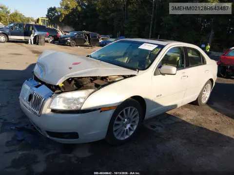 2008 Mercury Milan V6 Premier VIN 3MEHM02128R643487 фото 3