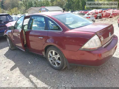 2008 Mercury Sable Premier VIN 1MEHM42W58G605634 фото 3