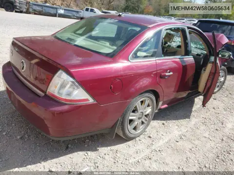 2008 Mercury Sable Premier VIN 1MEHM42W58G605634 фото 4