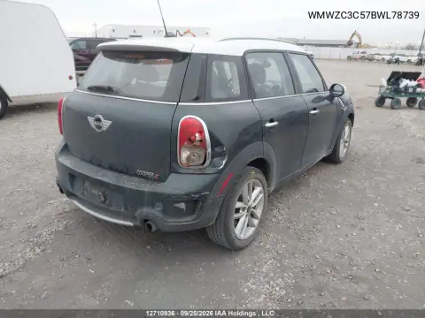 2011 Mini Cooper VIN WMWZC3C57BWL78739 фото 4