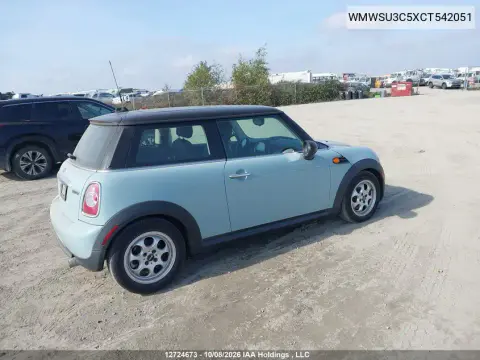 2012 Mini Cooper VIN WMWSU3C5XCT542051 фото 5