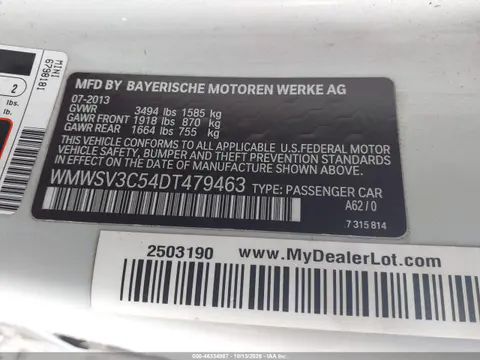 2013 Mini Hardtop Cooper S VIN WMWSV3C54DT479463 фото 10