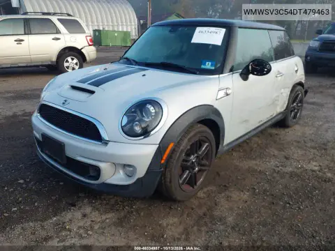 2013 Mini Hardtop Cooper S VIN WMWSV3C54DT479463 фото 3