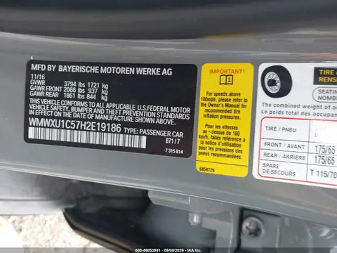 2017 Mini Hardtop Cooper VIN WMWXU1C57H2E19186 фото 9