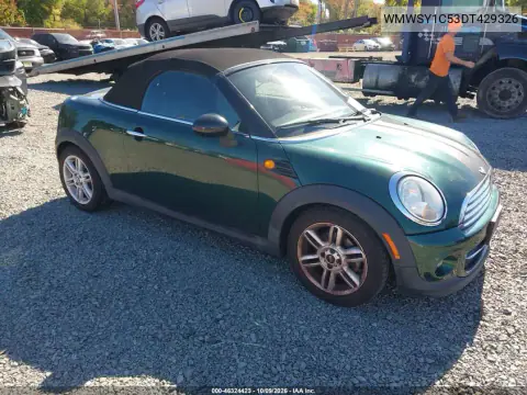 2013 Mini Roadster Cooper VIN WMWSY1C53DT429326 фото 1