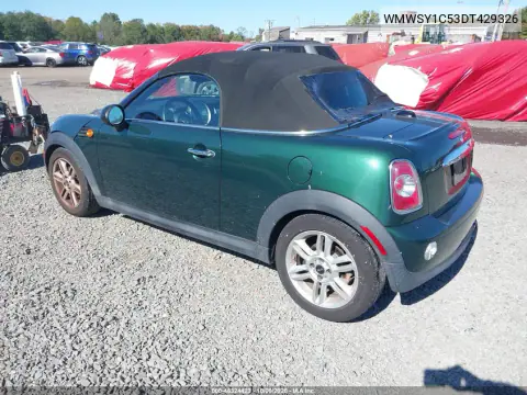 2013 Mini Roadster Cooper VIN WMWSY1C53DT429326 фото 3