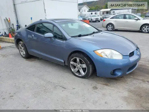 2008 Mitsubishi Eclipse Gs VIN 4A3AK24F98E005685 фото 2
