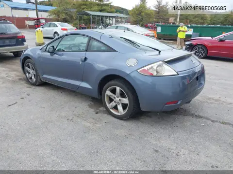 2008 Mitsubishi Eclipse Gs VIN 4A3AK24F98E005685 фото 4