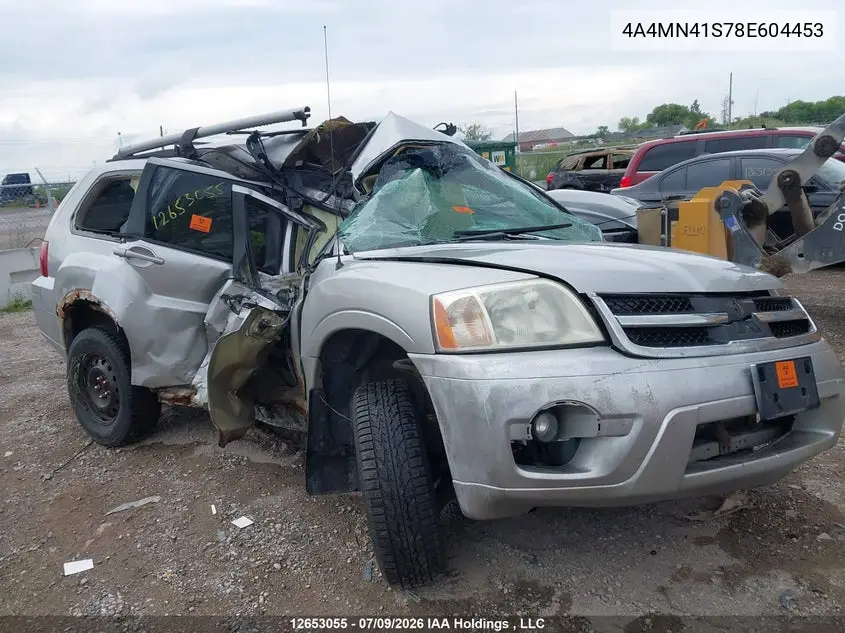 2008 Mitsubishi Endeavor VIN 4A4MN41S78E604453 фото 1