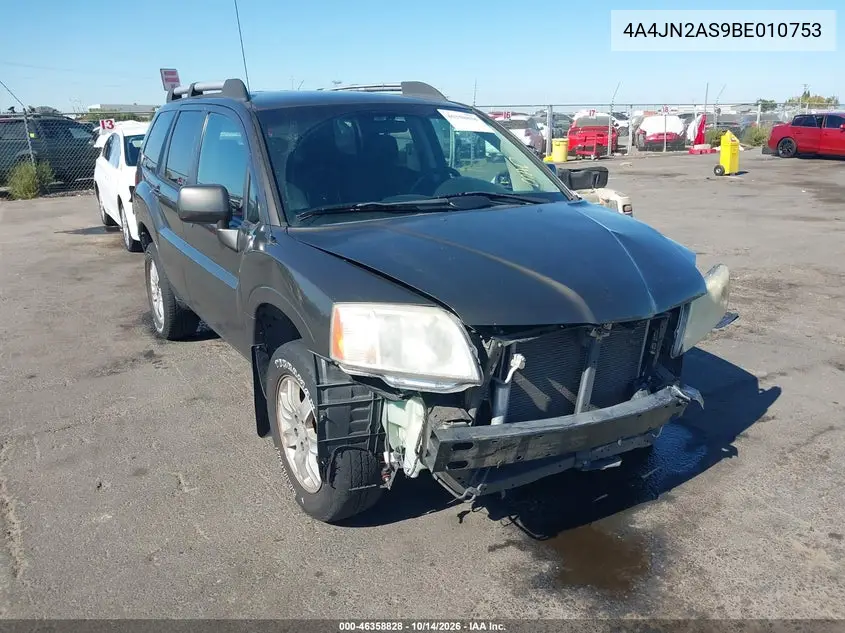 4A4JN2AS9BE010753 — 2011 Mitsubishi Endeavor, фото 2 с аукциона IAAI 21.10.2026, Передняя часть