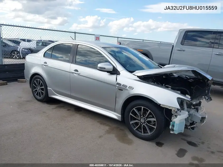 JA32U2FU8HU015559 Mitsubishi Lancer 2017 — повреждение Передняя часть, фото до ремонта