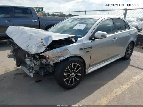 JA32U2FU8HU015559 — 2017 Mitsubishi Lancer, фото 2 с аукциона IAAI, Передняя часть