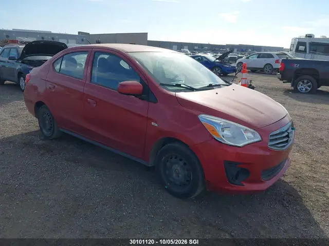 ML32F3FJ5KHF02506 — 2019 Mitsubishi Mirage G4 ES, Град (Hail), фото до ремонта