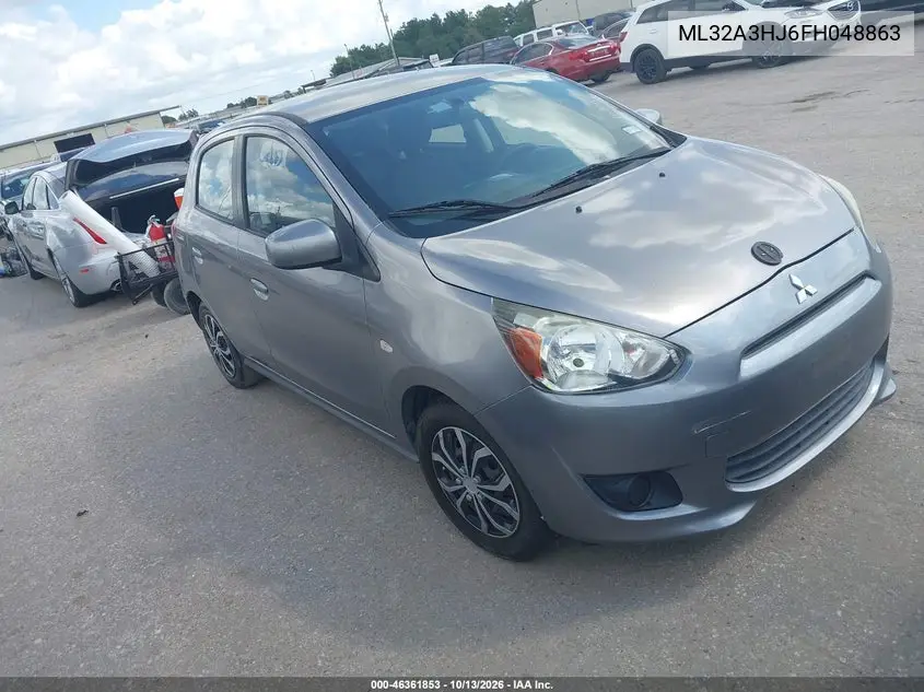 ML32A3HJ6FH048863 Mitsubishi Mirage 2015 — повреждение Естественный износ, фото до ремонта