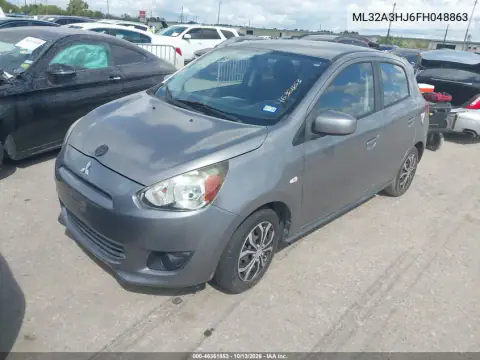 ML32A3HJ6FH048863 — 2015 Mitsubishi Mirage, фото 2 с аукциона IAAI, Естественный износ