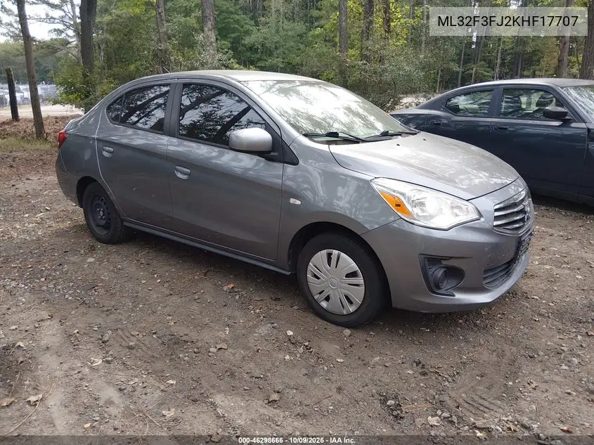 2019 Mitsubishi Mirage G4 Es VIN ML32F3FJ2KHF17707 фото 2