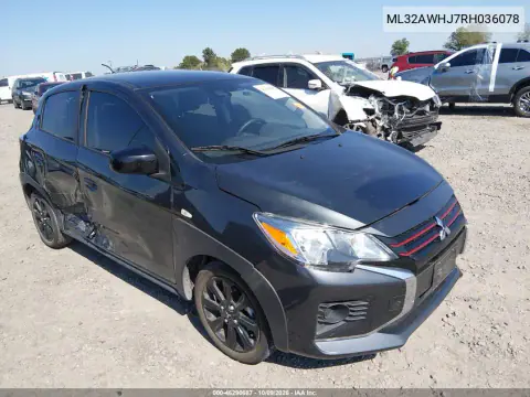 ML32AWHJ7RH036078 — 2024 Mitsubishi Mirage, Правая сторона, фото до ремонта