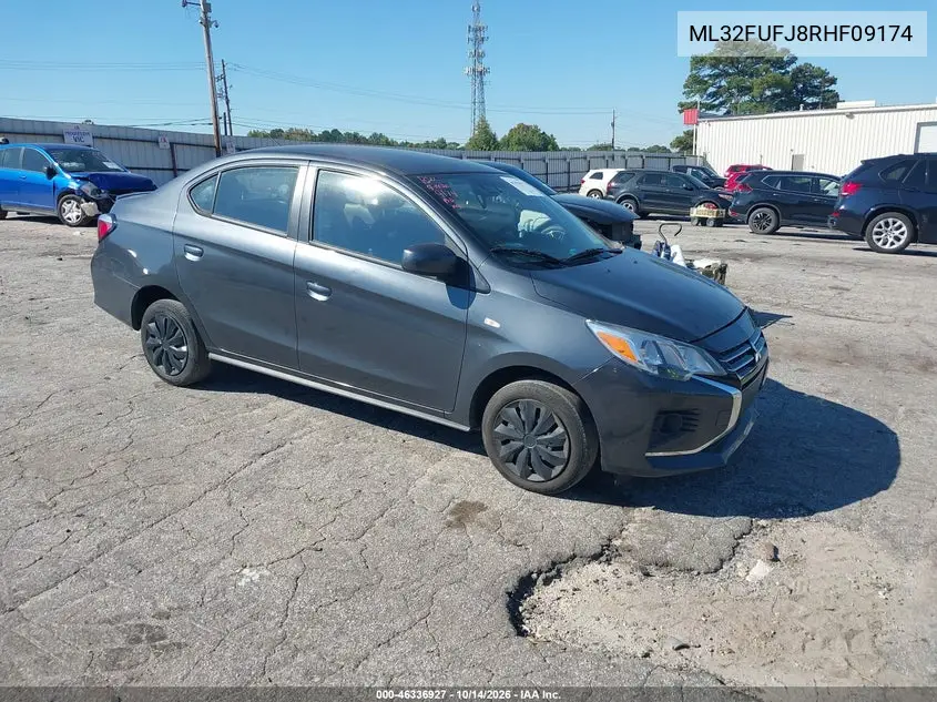 ML32FUFJ8RHF09174 — 2024 Mitsubishi Mirage, фото 2 с аукциона IAAI, Передняя часть