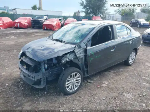 ML32FVFJ4RHF12577 — 2024 Mitsubishi Mirage, фото 3 с аукциона IAAI, Передняя и задняя части